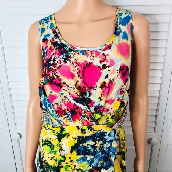 New SACHIN + BABI For Ankasa Silk Printed Providence Dress Size 6 - Picture 2 of 11